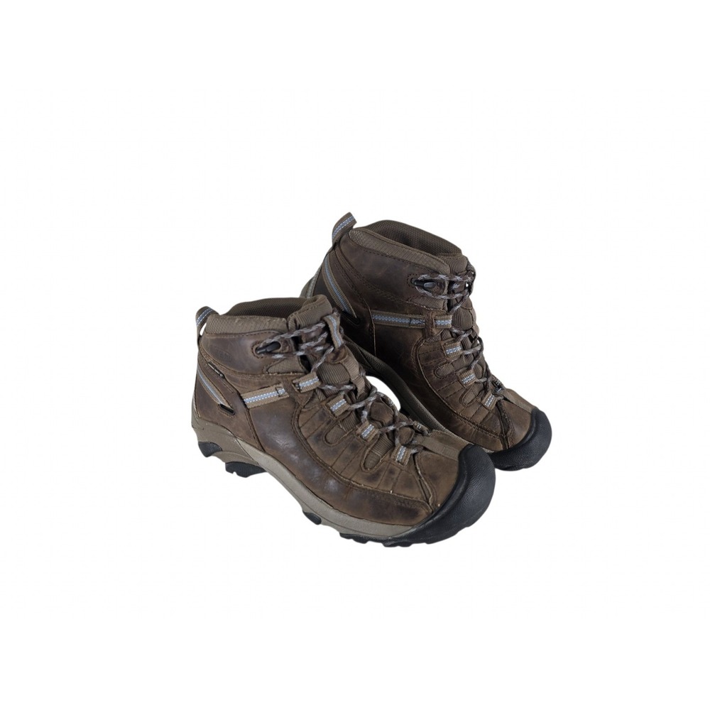 KEEN Targhee II Mid Waterproof Womens 8.5 Brown Leather Hiking Boots Waterproof